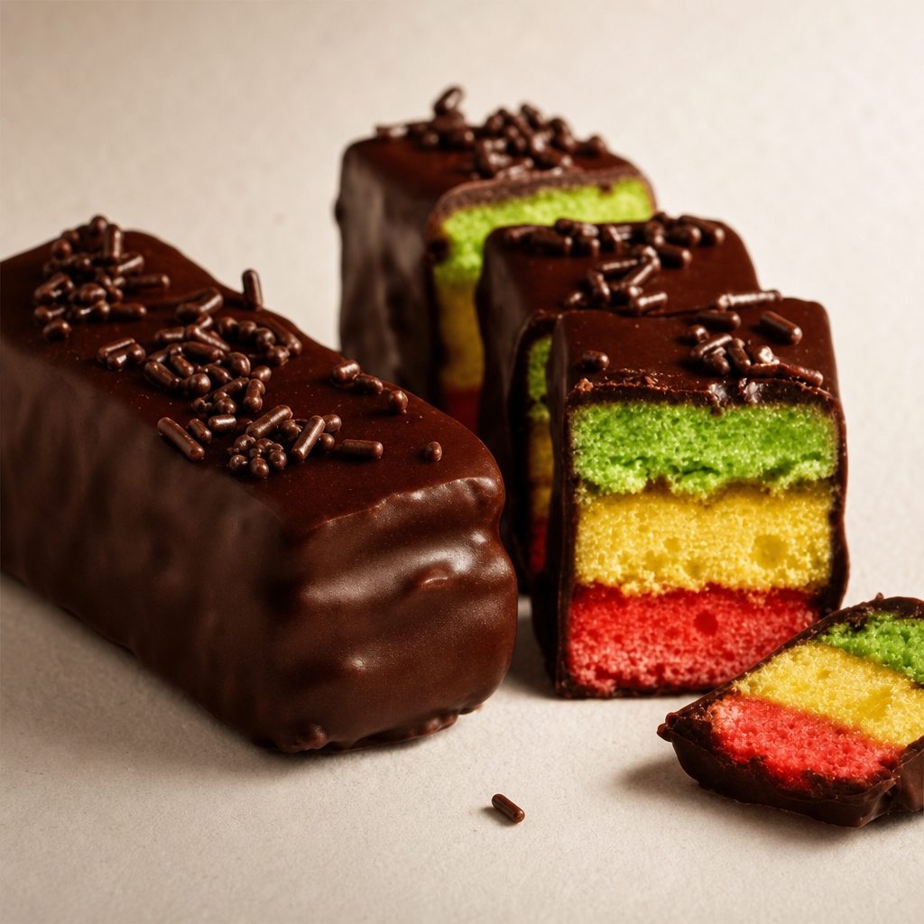 Homemade Rainbow Cookies.