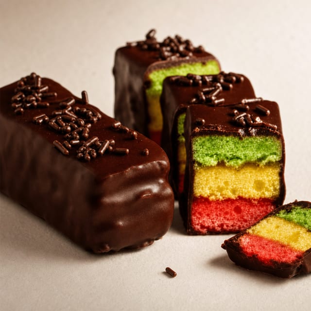 Homemade Rainbow Cookies.